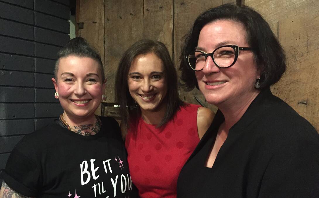 GOOD HUSTLERS: Polly McGee, Monica Plunkett and Kim Seagram talk collaboration. Picture: Johanna Baker-Dowdell