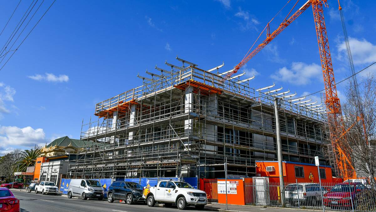 ON TRACK: Work on Hotel Verge is progressing quickly. Picture: Scott Gelston