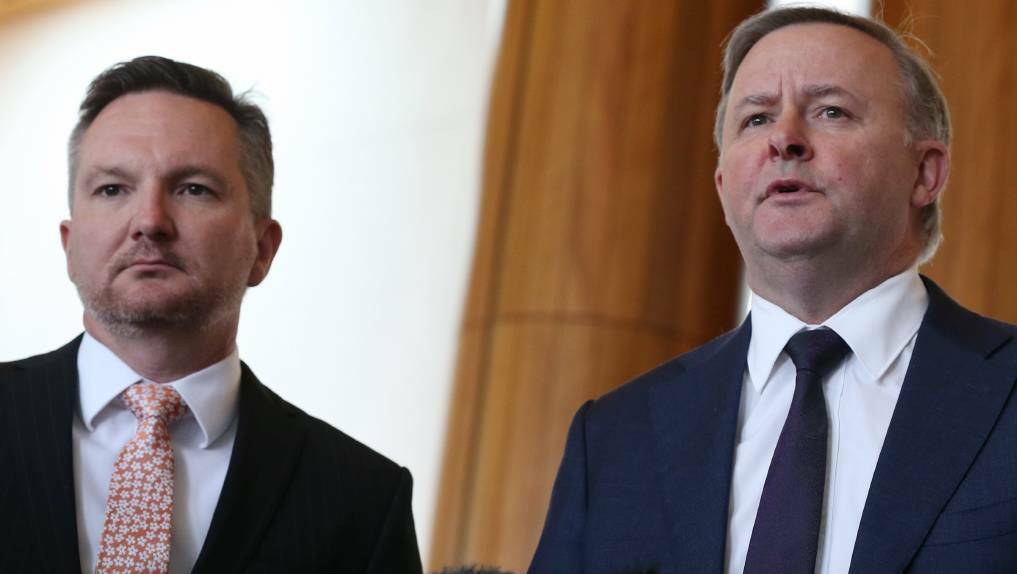 Treasury spokesman Chris Bowen and infrastructure spokesman Anthony Albanese are both contenders for the Labor leadership. Picture: Andrew Meares