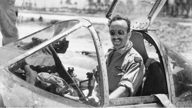 Flight Lieutenant Richard Darcey in Los Negros, Admiralty Islands, New Guinea, in September 1944. Picture: Australian War Memorial