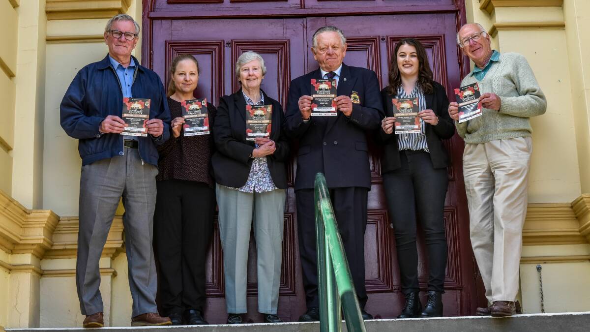 CELEBRATION OF HONOUR: Centenary of Armistice Remembrance Concert organisers Alan Gray, Vanessa Mohr-Carswell, Dian Smith, Brian Watson, Peta Dowe and Bill Carney. Picture: Neil Richardson