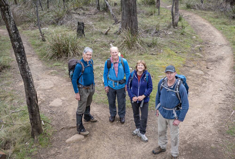 The walking group at Kate Reed Nature Park. Picture: Craig George