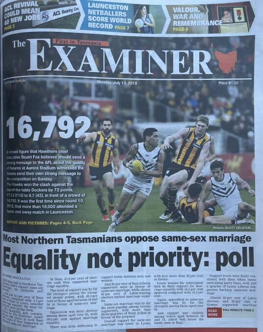 The Examiner's front page in 2015.