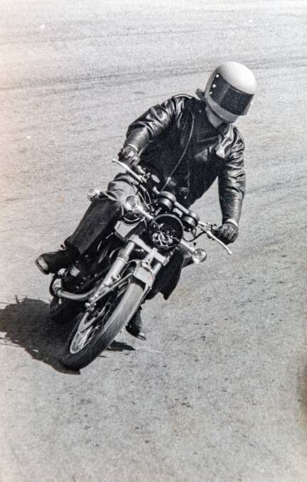 Chris Baker as a motorbike enthusiast. Picture: Supplied