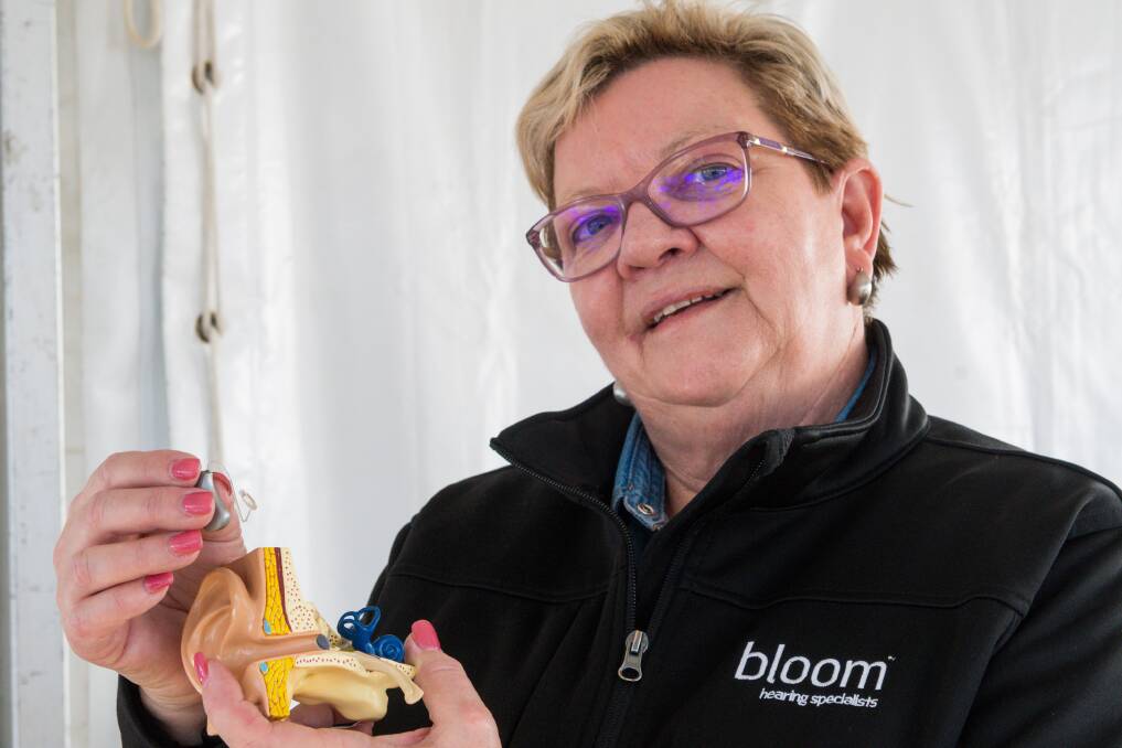 IT'S 'EAR': Bloom Hearing audiometrist Judie Wells at Agfest. Picture: Phillip Biggs