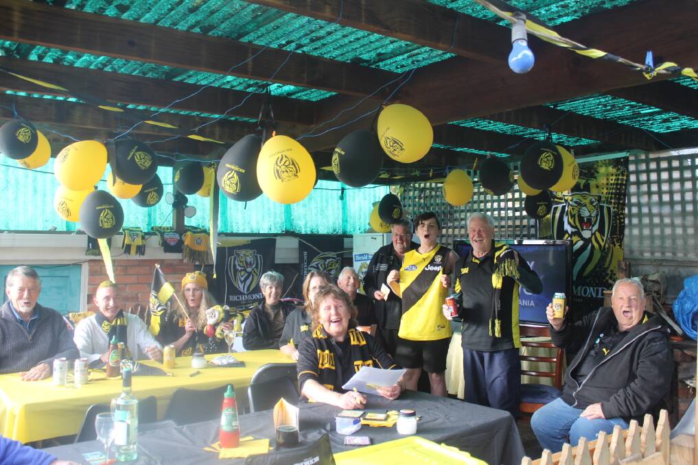 Tiger time?: Sharee Narracott hosted the north west Richmond supporters group at her house for the grand final Picture: Brinley Duggan