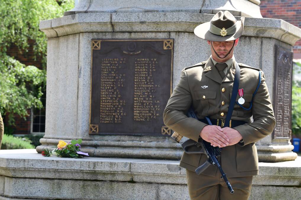 Launceston's Remembrance Day took place at the Royal Park Cenotaph. Picture: Neil Richardson.