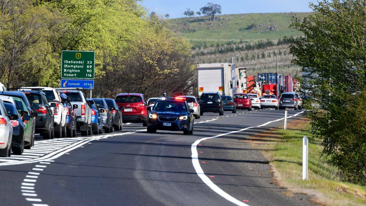 The Midland Highway following a crash at Ross in 2020. Picture: File