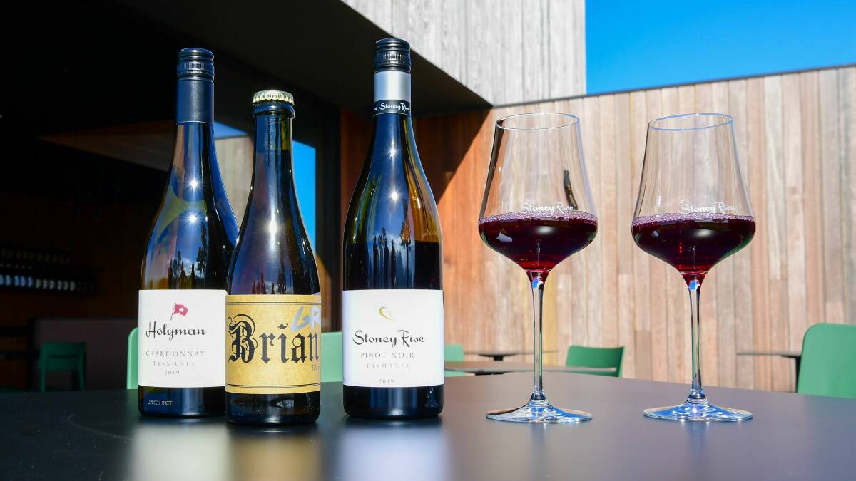 The wine list at the cellar door features some of what the couple have produced, and some of what they love to drink. Picture: Neil Richardson The Examiner.