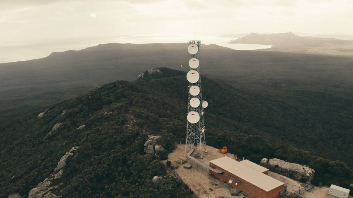 The previously completed Telstra radio tower at Waterhouse. Picture: Supplied
