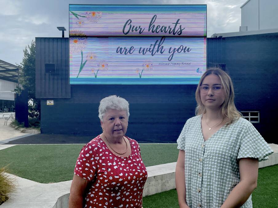 Devonport Mayor Annette Rockliff and organiser of the GoFundMe page for Hillcrest families Zoe Smith. Picture: Claudia Williams