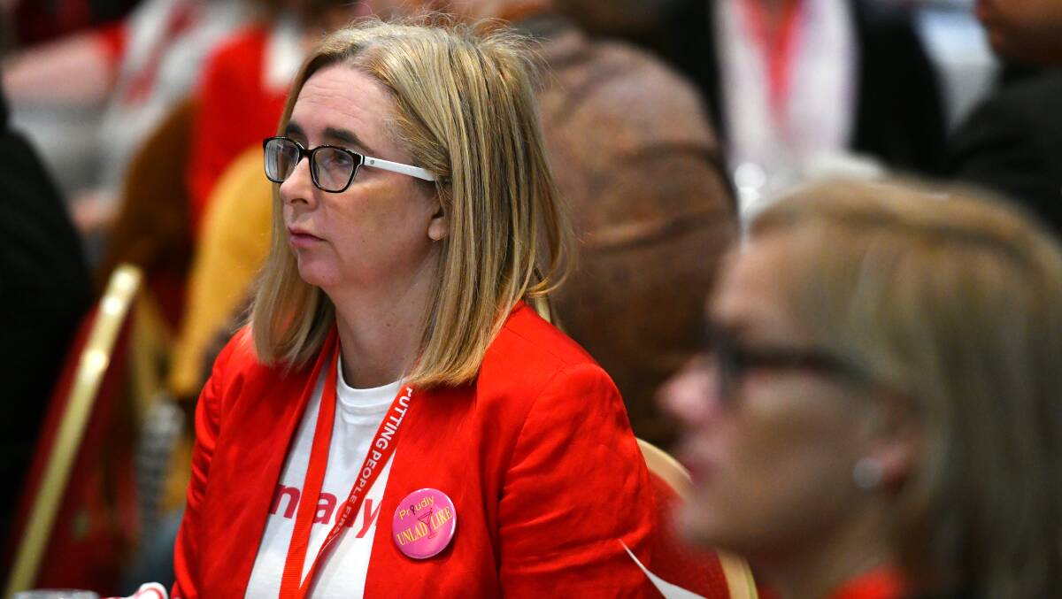 Michelle O'Byrne at the Labor Party state conference in Burnie. Picture: Brodie Weeding