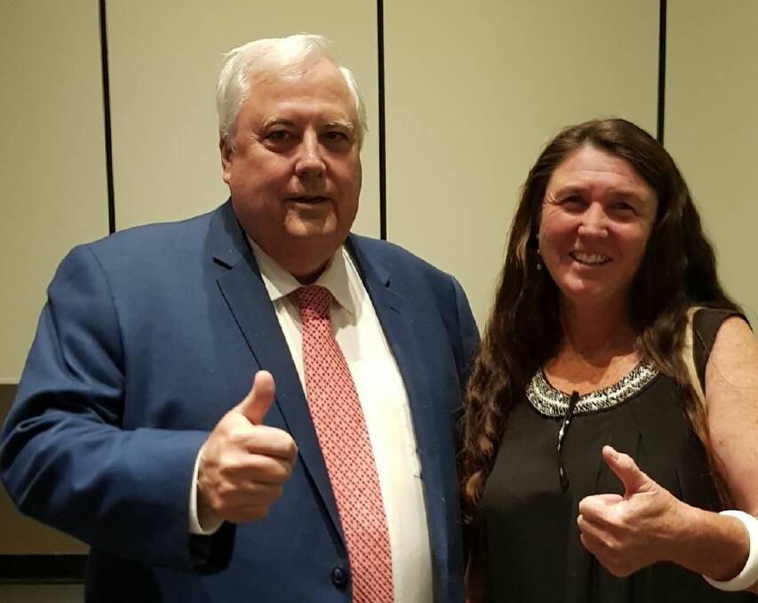 THE TEAM: United Australia Party leader Clive Palmer with Braddon candidate Karen Spaulding. Picture: Supplied