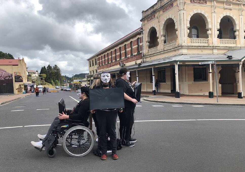 DEMONSTRATION: Vegan activists were subject to verbal abuse and had meat thrown at them near the Empire Hotel. Picture: Supplied