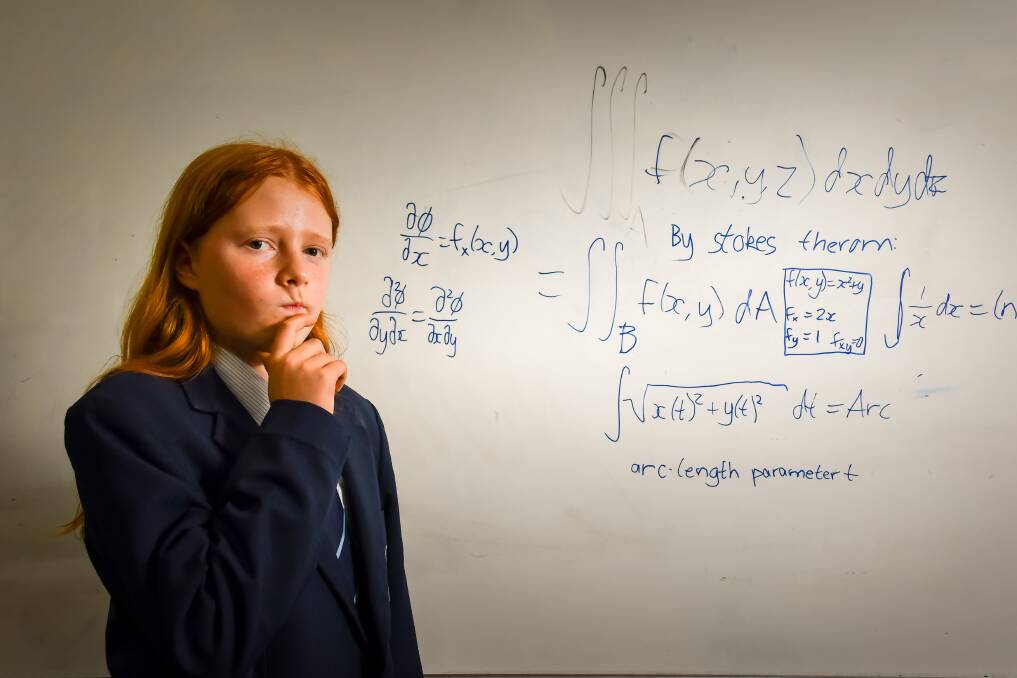 BOY GENIUS: Twelve-year-old university student Arlo Taylor has been honoured for achieving outstanding results in his pure mathematics units. Picture: Simon Sturzaker