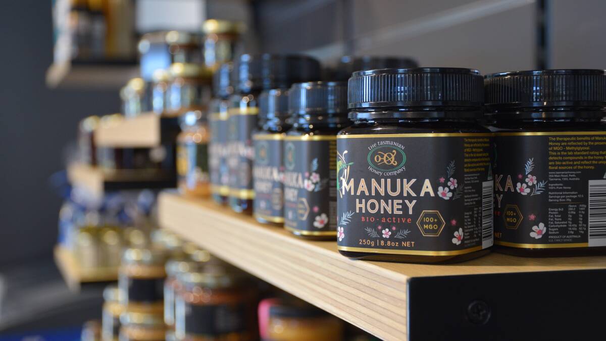 LOCAL PRODUCE: Manuka Honey is one of the many locally produced goods sold at the cruise ship terminal.