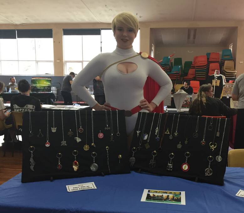 GETTING GEEKY: Amy Able sells her necklaces at Launceston's third annual Geek Market. Picture: Tarlia Jordan 