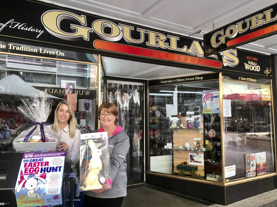 Cityprom marketing coordinator Larissa Murray and Gourlay's sweet shop manager Stephanie Bowden. Picture: Tarlia Jordan 