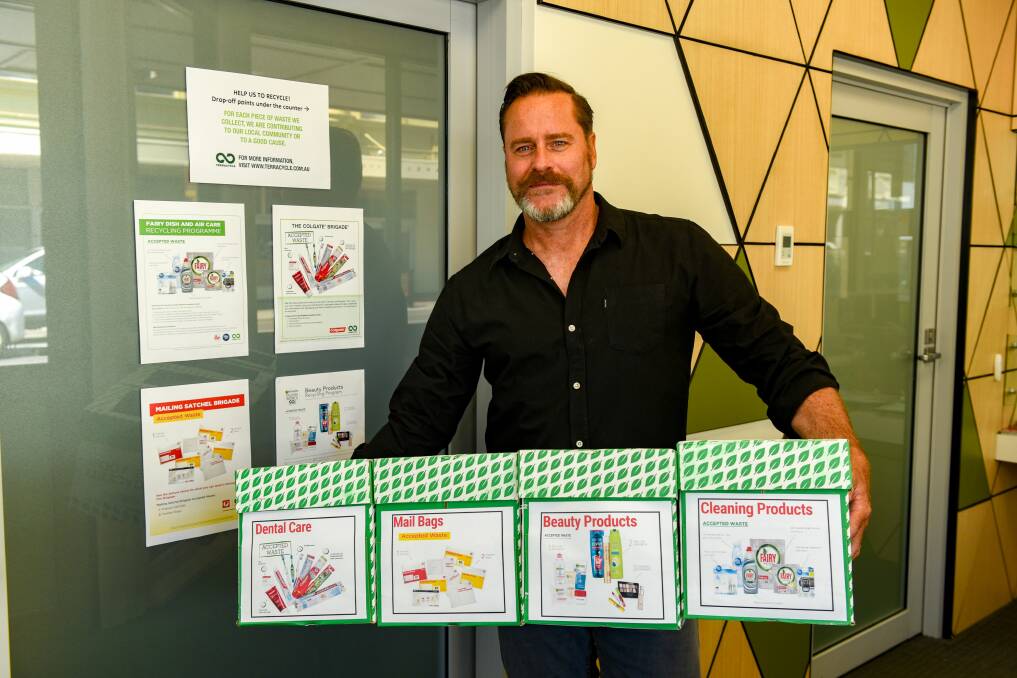 ACCEPT: Tasmanian senator Peter Whish-Wilson is issuing a recycling challenge to his colleagues to become a TerraCycle collection point. Picture: Paul Scambler