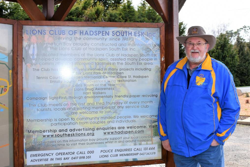 GIVING BACK: Hadspen South Esk Lions Club's Adrian van der Aa said it was important to support the community. Picture: Tarlia Jordan