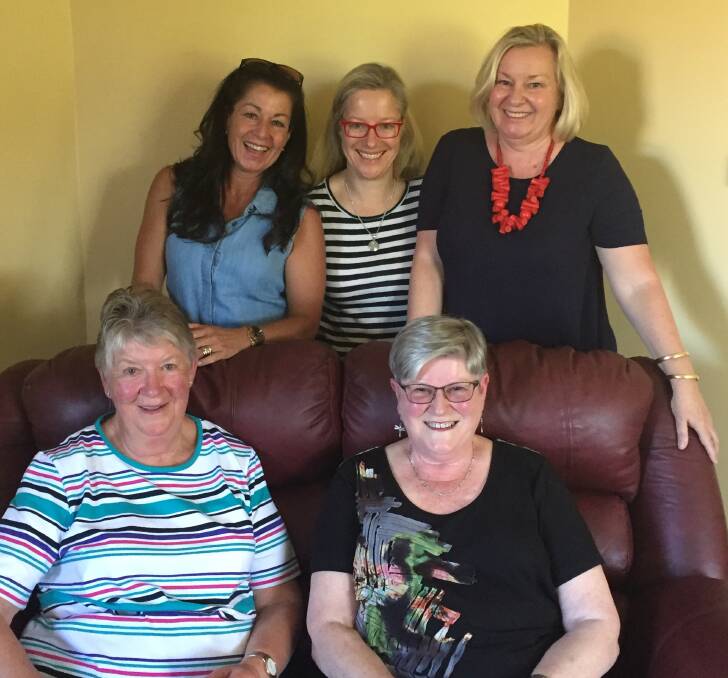 DANCING QUEENS, YOUNG AND SOON TO BE FREE: Margaret East and Gaye Anderson with their former students Norina Brown, Alison Dell and Luana Hasell a head of the Studio of National Dancing reunion held in November. Picture: Tarlia Jordan