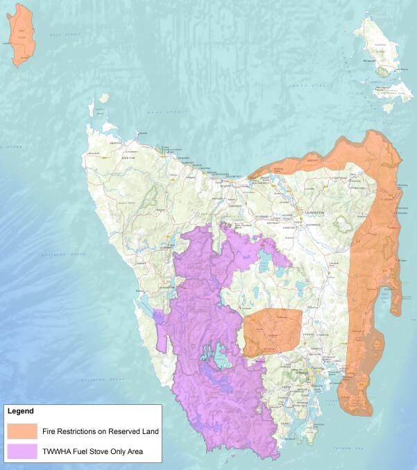 PREVENT: Camp fire bans are in place until March. Picture: Supplied/Tasmania Parks and Wildlife