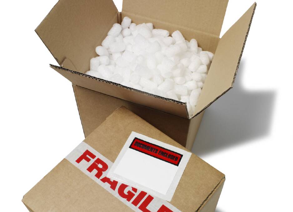 Drop-off point for packing material