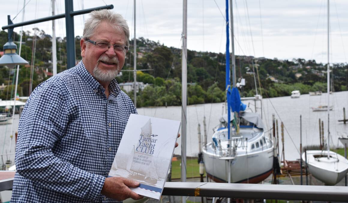 HARD WORK: Author and journalist Julian Burgess has been working on a book about the Tamar Yacht Club since 2006. The book will be launched on Friday. Picture: Tarlia Jordan 