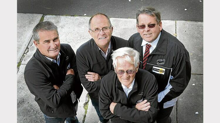 Four of Northern Tasmanian Football Association's longest serving members Greg Hay, Michael Wise, Charles Piper and Rob Anderson have been awarded life memberships.Picture: PAUL SCAMBLER