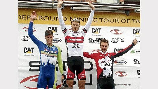 Ben Grenda in podium-topping form for Polygon during the Tour of Tasmania.