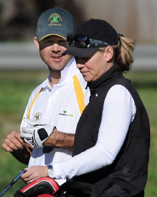Ricky Ponting with his sister Renee Dwyer yesterday.