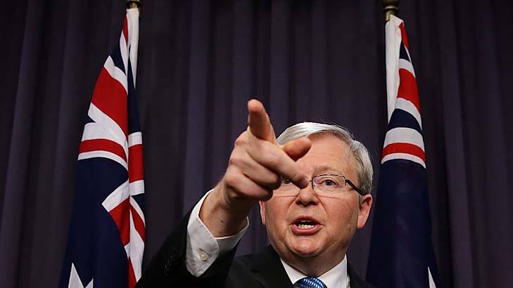 Picking a new cabinet: Prime Minister Kevin Rudd. Photo: Alex Ellinghausen 