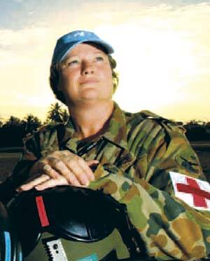 LOCAL LOSS: Flt-Lt Lynne Elizabeth Rowbottom, 43, one of nine Australians killed in quake-ravaged Nias on Saturday, grew up in Launceston.