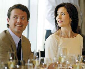 ROMANCE THE JEWEL IN FREDERIK'S CROWN: Prince Frederik and Princess Mary attend their first formal engagement in Australia yesterday.