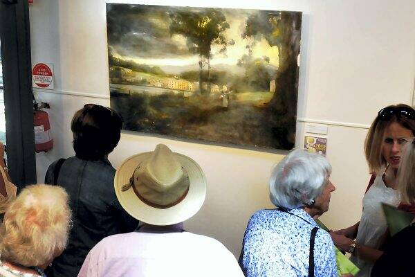 The Glover prizewinning painting attracts a lot of public interest. Picture: NEIL RICHARDSON