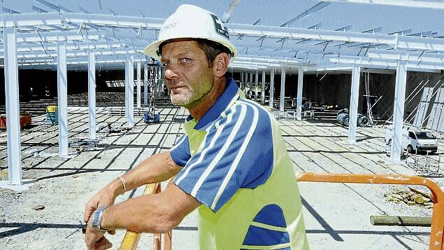 Site foreman Stewart New is working on the new Bunnings store in Launceston, which will be completed in the next two months. Picture: NEIL RICHARDSON