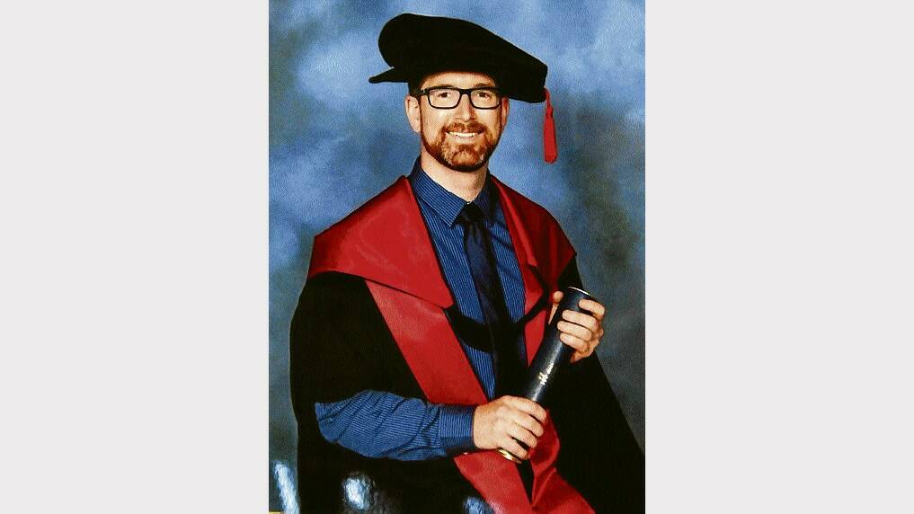 Former Launceston man Stuart Davidson pictured at his PhD graduation at the University of Queensland in July 2013.