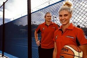 New Launceston Tornadoes coach Rebecca Dick and recruit Molly Lewis. Picture: GEOFF ROBSON