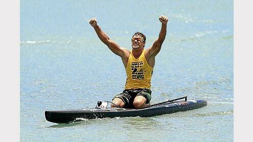 Brad Gaul, of Sydney, will be one of the trio paddleboarding across Bass Strait next month.
