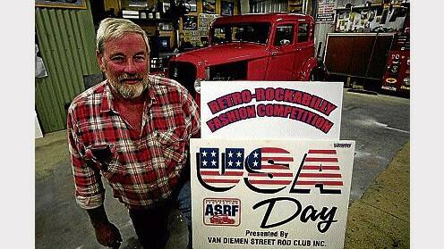 Van Diemens Street Rod Club member Wayne White, of Prospect, is looking forward to a great display of hot rods and muscle cars at the USA Day Festival.
