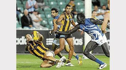 Majak Daw in action on Friday.