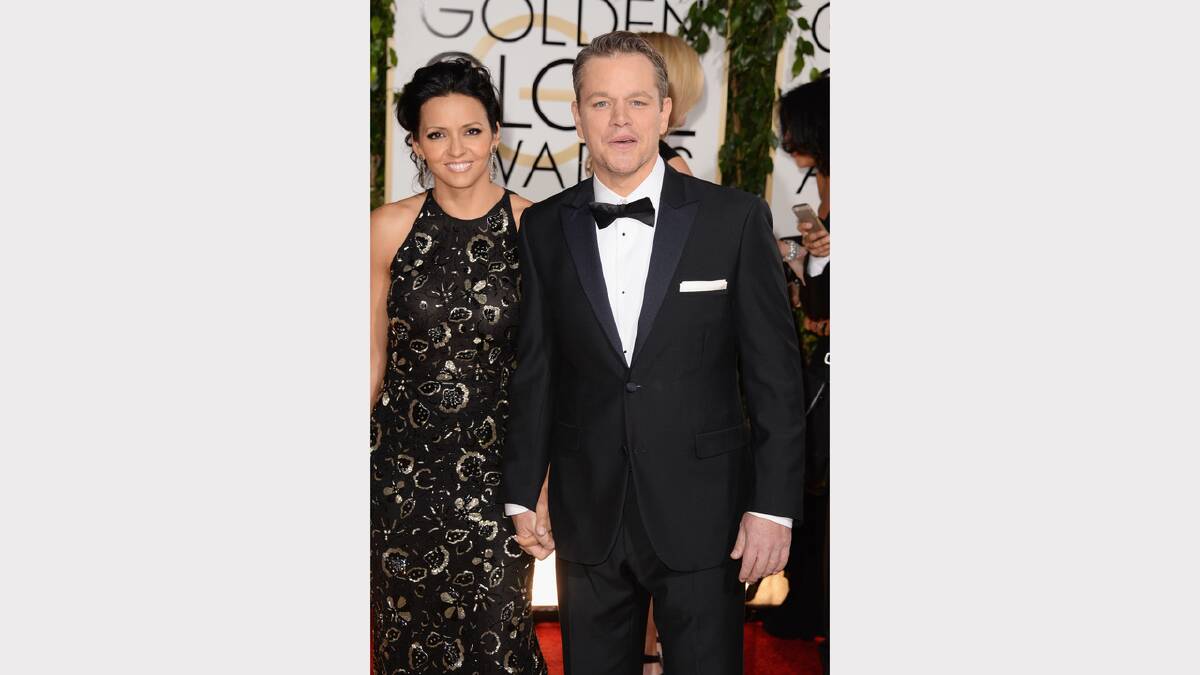 Matt Damon and wife Luciana Damon. Picture: Getty Images