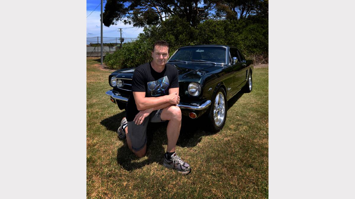 The nut: Bill Scully. The car: 1965 Ford Mustang. Picture: Geoff Robson