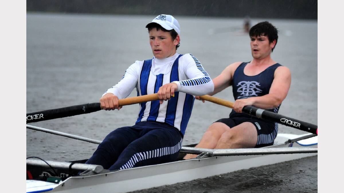 Launceston's rowers take to the river early. Picture: Geoff Robson