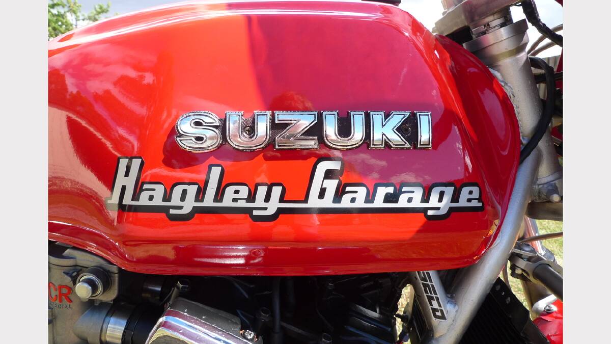 The nut: Peter Booth. The bike: 1982 GSX1100 Suzuki. Picture: Peter Sanders