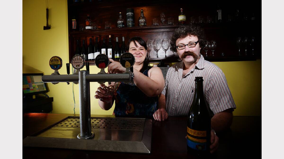 Karina Dambergs and Corey Baker, of Dickens Ciderhouse, are gearing up for a big weekend at BeerFest. SCOTT GELSTON