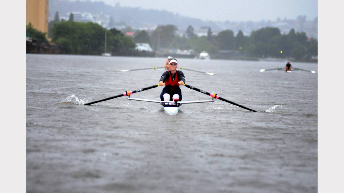 Launceston's rowers take to the river early. Picture: Geoff Robson
