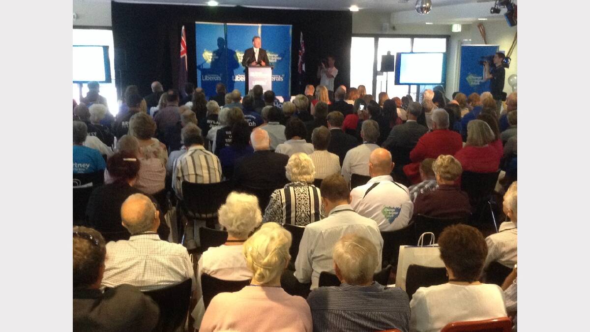 Will Hodgman addressed 200 supports at the Liberal Party campaign launch in Launceston this morning. Picture: Paul Scambler