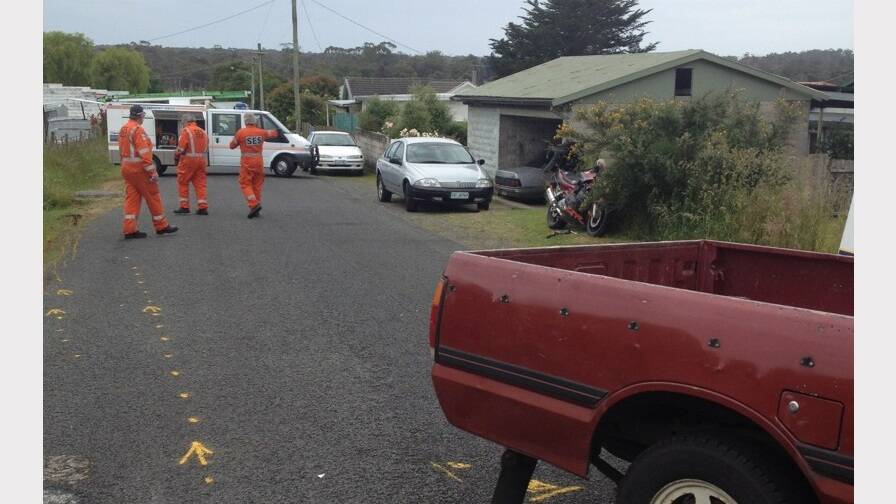 The scene of the crash at Beaconsfield. Picture: Patrick Billings