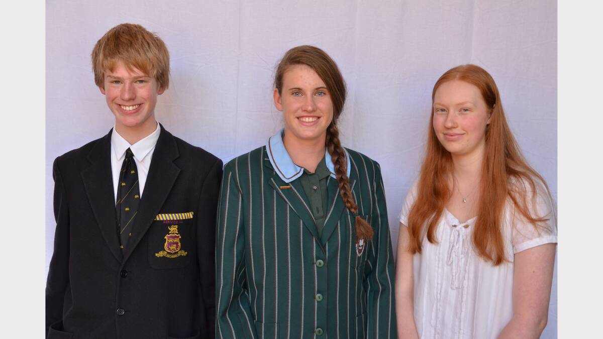 Research Investigations Section: Intermediate Division. Merit: Ian Fulton, of The Hutchins School, Adair Morrison, of St Mary's College, and Emma McMahon, of Ulverstone High School.
